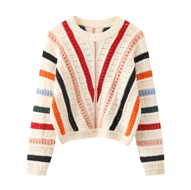 Rainbow Stripes Sweater — view 1 Rainbow Stripes Sweater — view 1