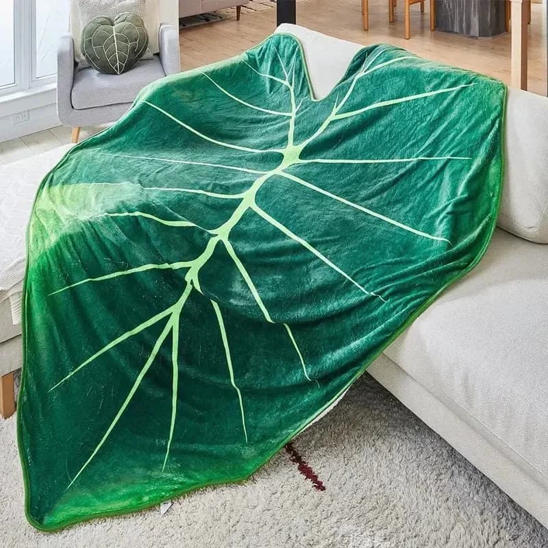 Super Soft Giant Leaf Blanket for Bed / Sofa — view 2 Super Soft Giant Leaf Blanket for Bed / Sofa — view 2