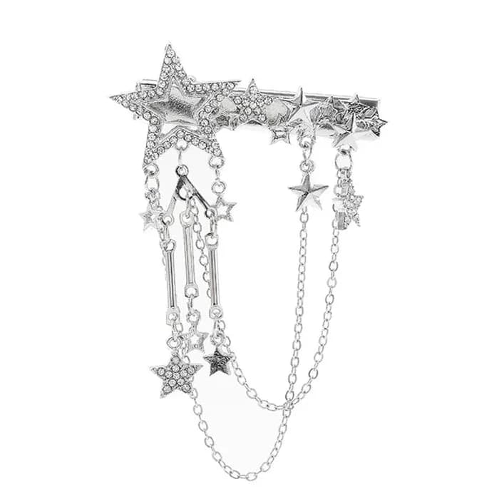 Y2K Stars Rhinestone Hair Clip — view 1 Y2K Stars Rhinestone Hair Clip — view 1