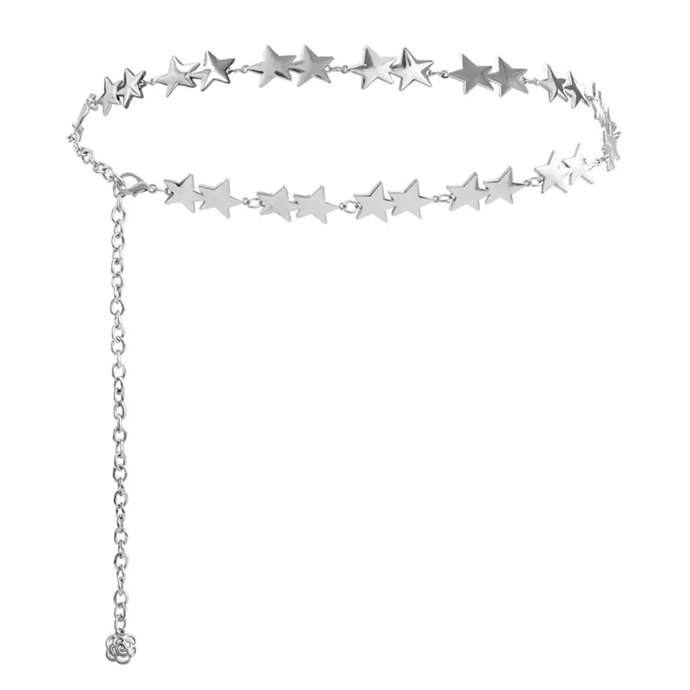 SIlver Star Chain Belt — view 2 SIlver Star Chain Belt — view 2