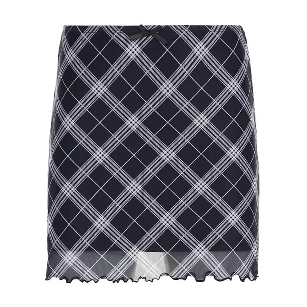 Outta Town Plaid Mini Skirt — view 1 Outta Town Plaid Mini Skirt — view 1