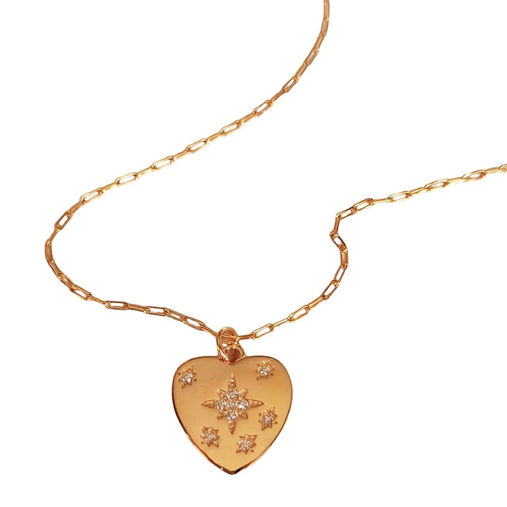 Vintage Heart Coin Necklace — view 1 Vintage Heart Coin Necklace — view 1