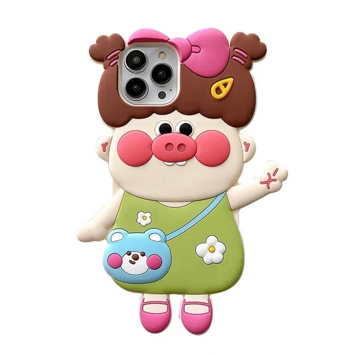 Cute Pig Girl IPhone Case — view 1 Cute Pig Girl IPhone Case — view 1