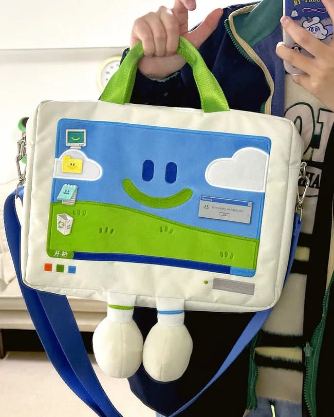 2.0 Windows XP Embroidery Handbag — view 2 2.0 Windows XP Embroidery Handbag — view 2