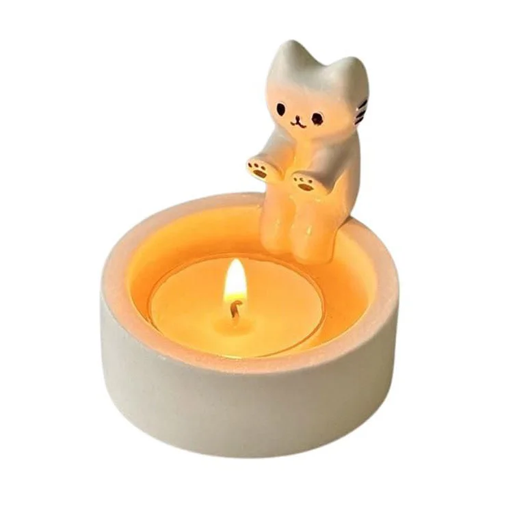 Cat Warming Paws Candle Holder — view 1 Cat Warming Paws Candle Holder — view 1