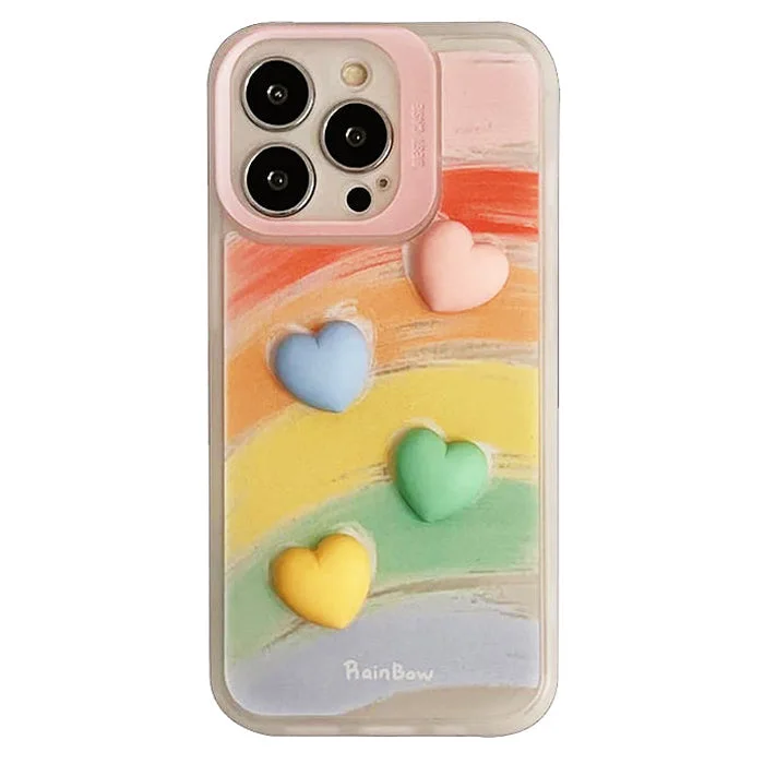 Rainbow Heart iPhone Case — view 1 Rainbow Heart iPhone Case — view 1