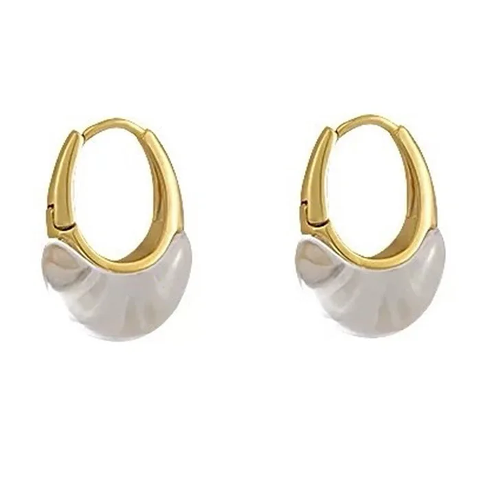 Minimalist Clear Hoop Earrings — view 1 Minimalist Clear Hoop Earrings — view 1