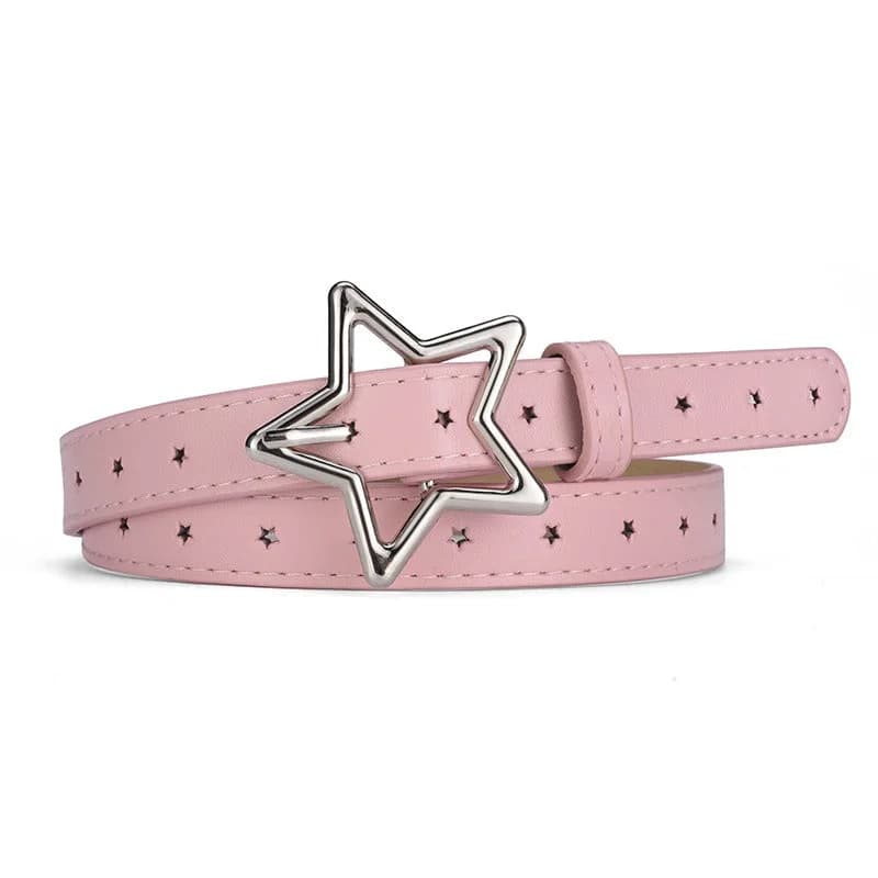 Y2K Pastel Star Buckle Belt — view 1 Y2K Pastel Star Buckle Belt — view 1