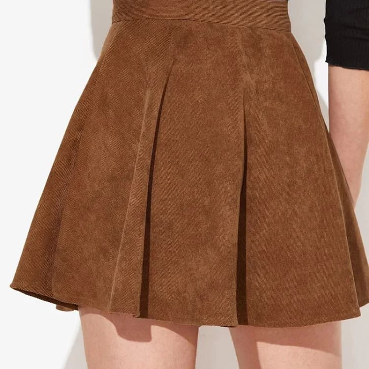 Dark Academia Corduroy Skirt — view 3 Dark Academia Corduroy Skirt — view 3