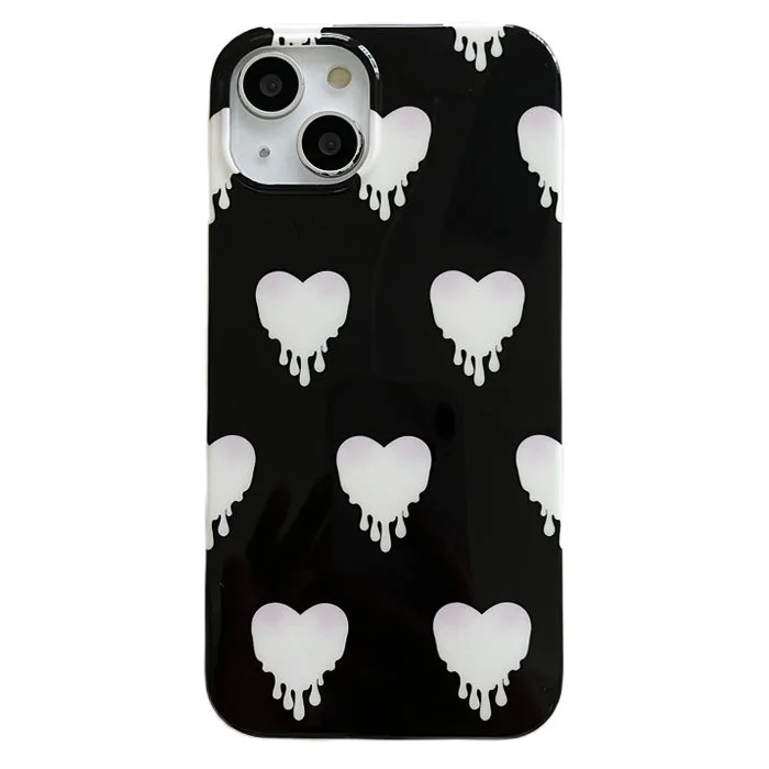 Black & White Heart iPhone Case — view 1 Black & White Heart iPhone Case — view 1
