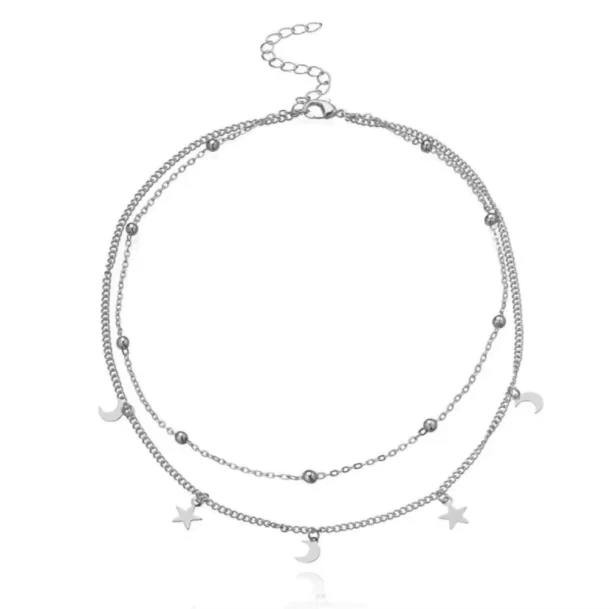 Moon And Stars Necklace — view 2 Moon And Stars Necklace — view 2