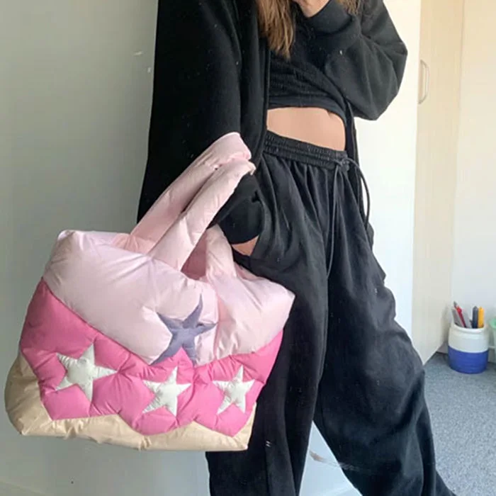 Y2K Star Puffer Handbag — view 2 Y2K Star Puffer Handbag — view 2