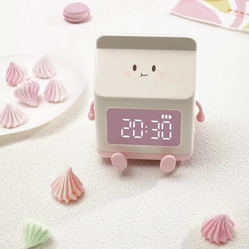 Cute Milk Carton Alarm Clock — view 2 Cute Milk Carton Alarm Clock — view 2