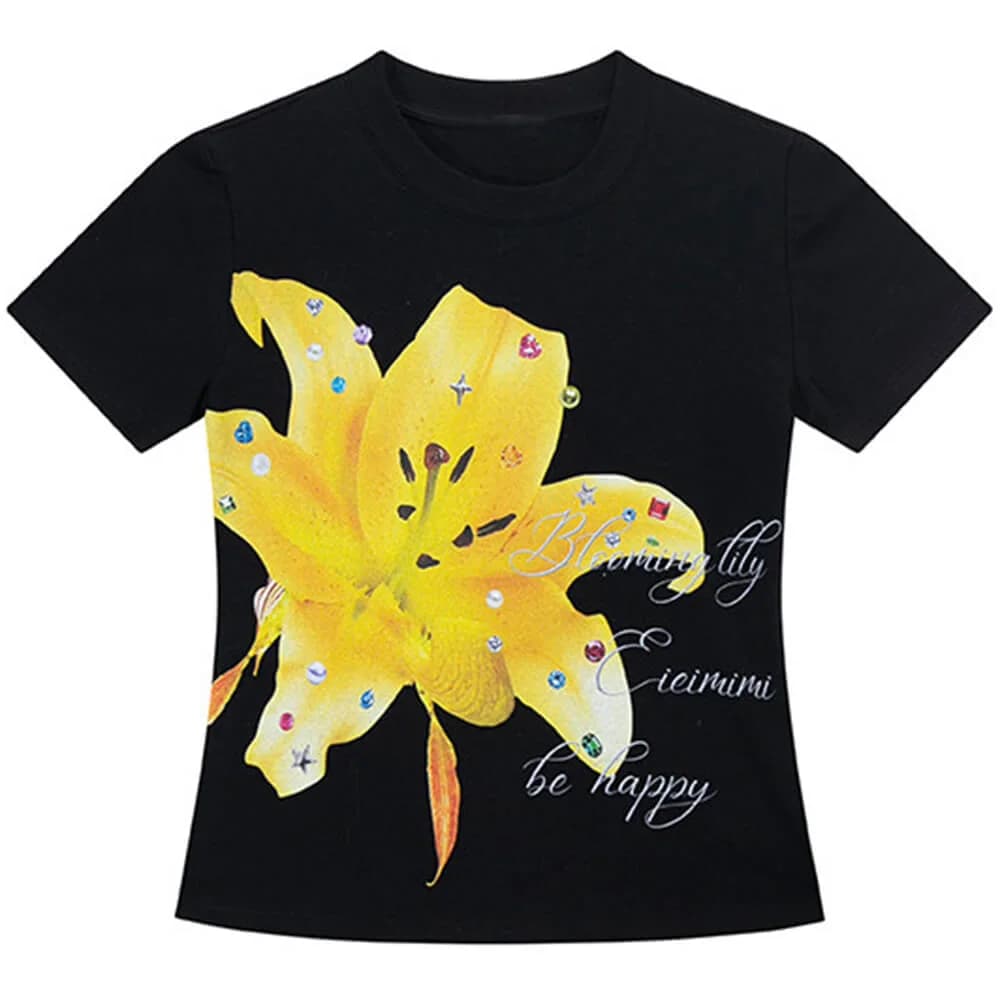 Lily Print Baby T-Shirt — view 1 Lily Print Baby T-Shirt — view 1