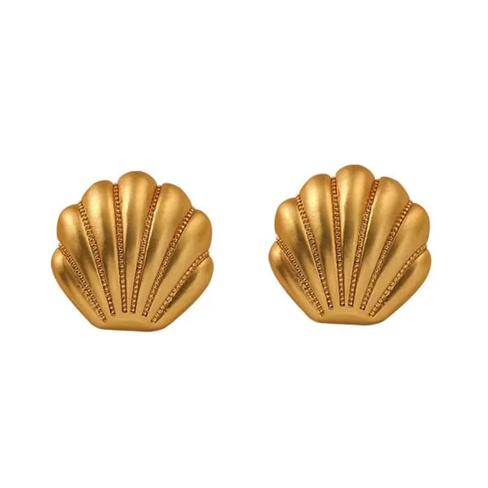 Minimalist Aesthetic Shell Earrings — view 1 Minimalist Aesthetic Shell Earrings — view 1