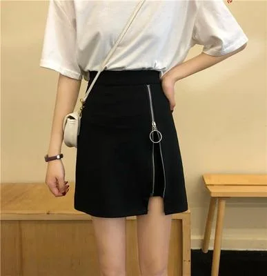 Black Zipper Skirt — view 1 Black Zipper Skirt — view 1