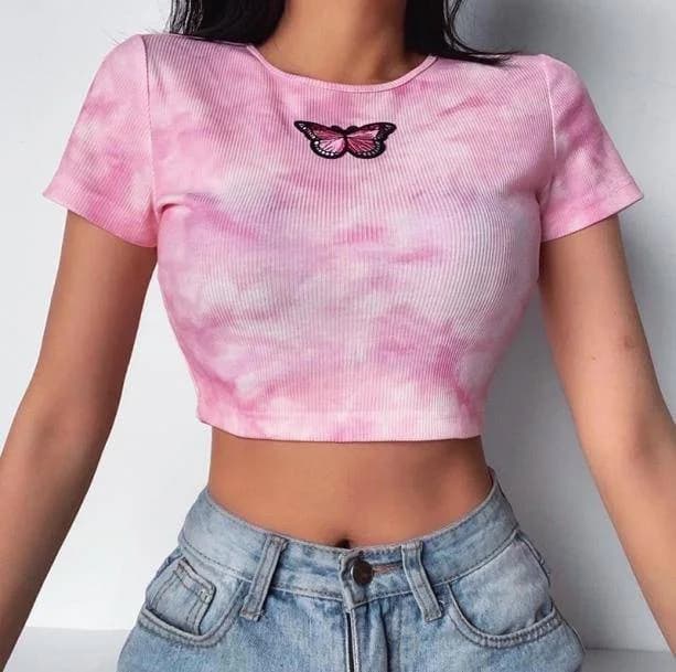Pink Butterfly Top — view 2 Pink Butterfly Top — view 2