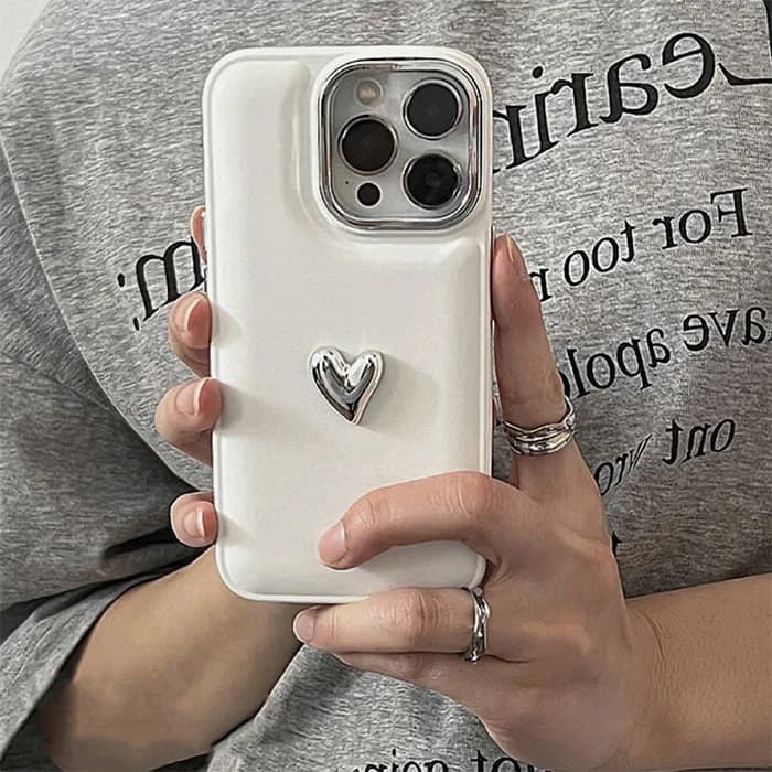Minimalist Aesthetic Heart iPhone Case — view 1 Minimalist Aesthetic Heart iPhone Case — view 1