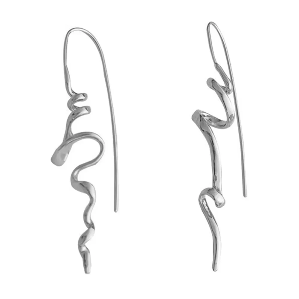 Minimalist Aesthetic Spiral Earrings — view 1 Minimalist Aesthetic Spiral Earrings — view 1