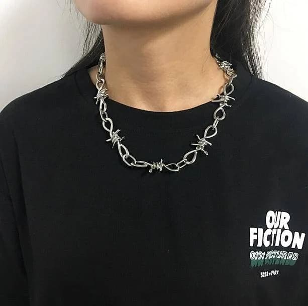 Metal Wire Necklace — view 1 Metal Wire Necklace — view 1