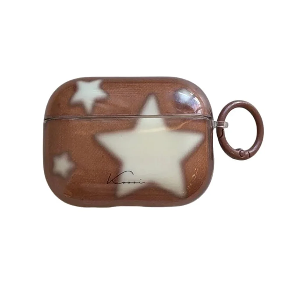 Brown Stars Airpods Case — view 1 Brown Stars Airpods Case — view 1