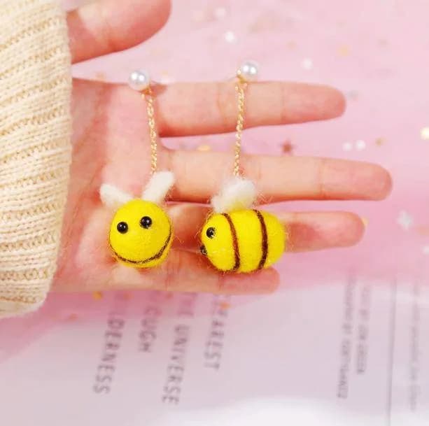Bumble Bee Earrings — view 2 Bumble Bee Earrings — view 2