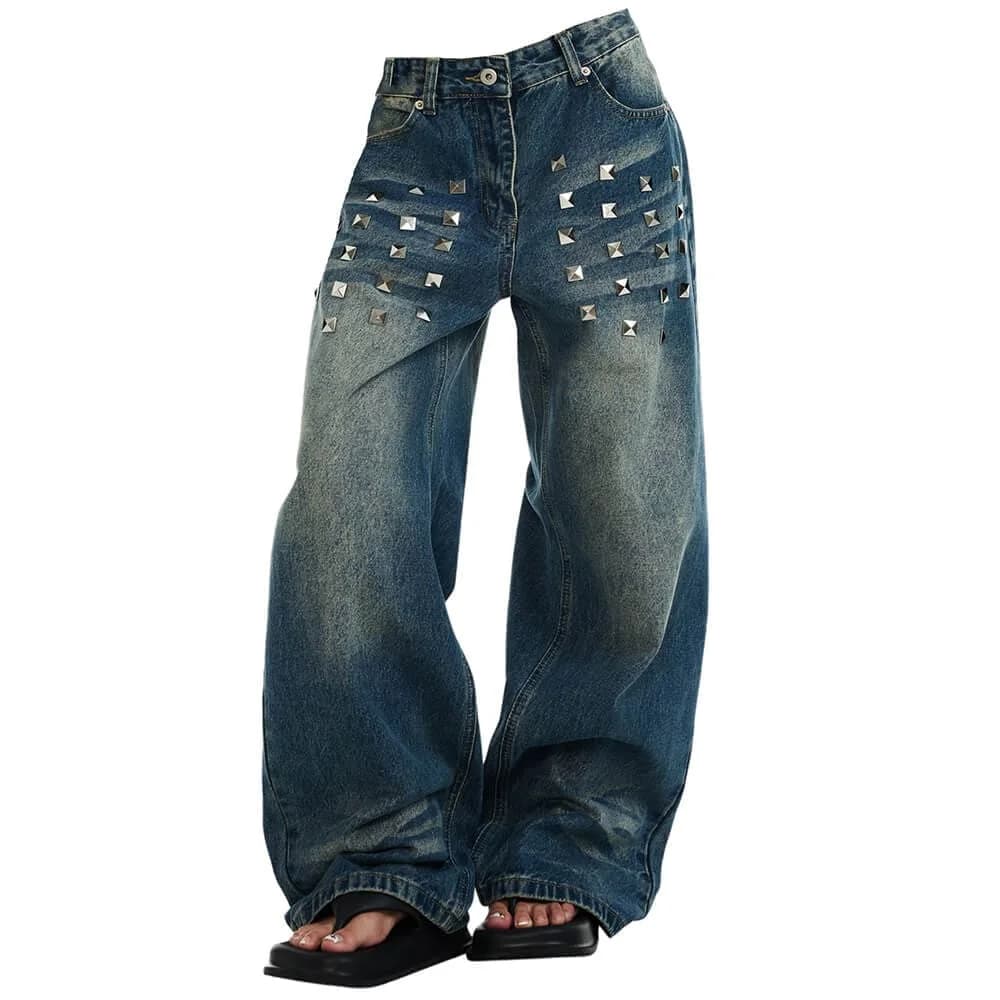 2000s Studded Wide Leg Jeans — view 1 2000s Studded Wide Leg Jeans — view 1