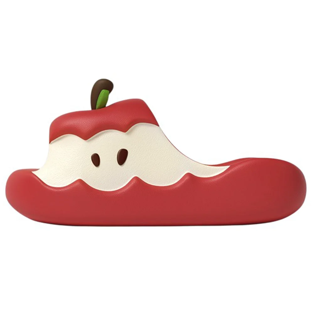 Red Apple Core Slippers — view 1 Red Apple Core Slippers — view 1