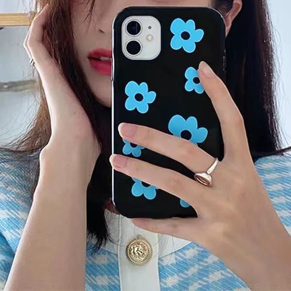Blue Flower iPhone Case — view 2 Blue Flower iPhone Case — view 2