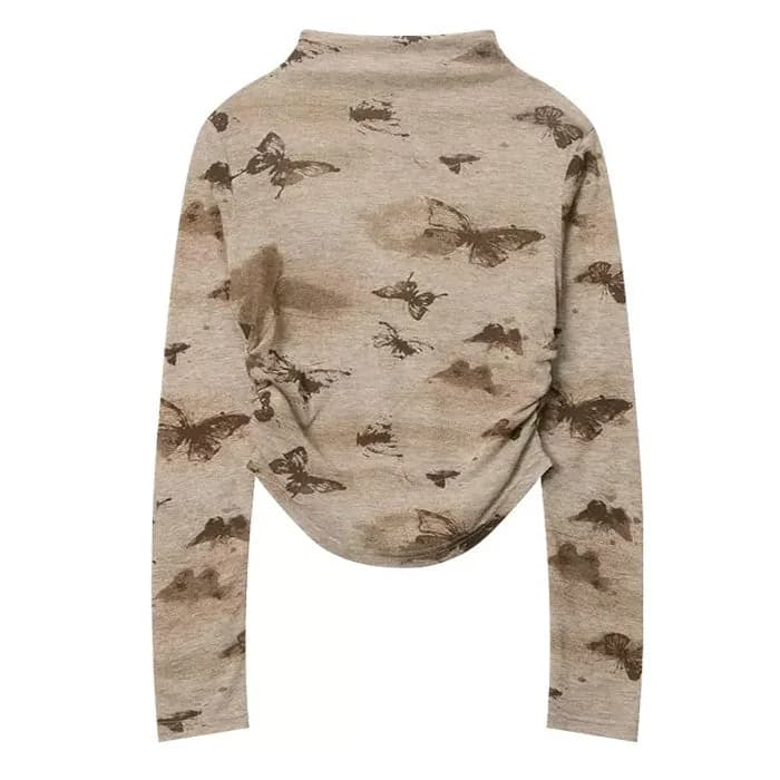 Butterfly Aesthetic Long Sleeve Top — view 2 Butterfly Aesthetic Long Sleeve Top — view 2
