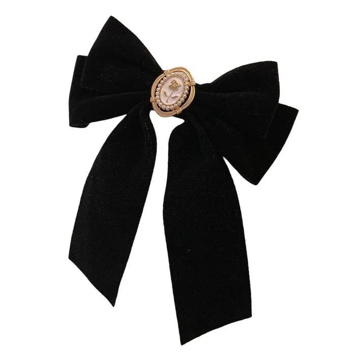 Coquette Aesthetic Velvet Hair Bow — view 2 Coquette Aesthetic Velvet Hair Bow — view 2