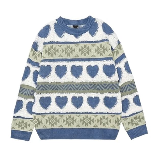 Pastel Hearts Sweater — view 2 Pastel Hearts Sweater — view 2