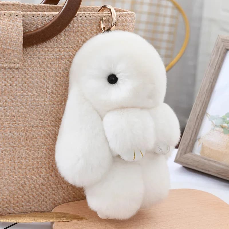Fluffy Bunny Plushie Keychains — view 1 Fluffy Bunny Plushie Keychains — view 1