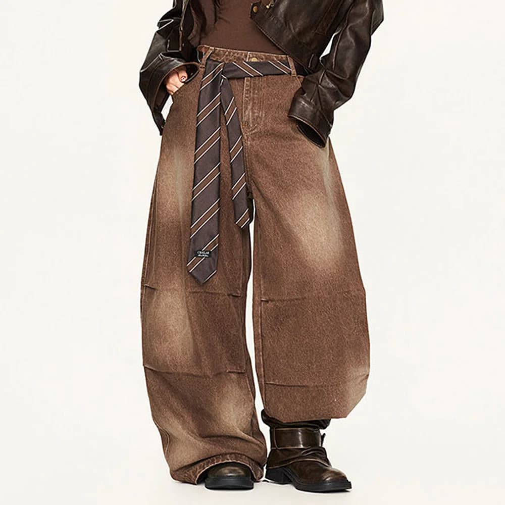 Dirty Business Washed Baggy Wide Leg Jeans — view 1 Dirty Business Washed Baggy Wide Leg Jeans — view 1