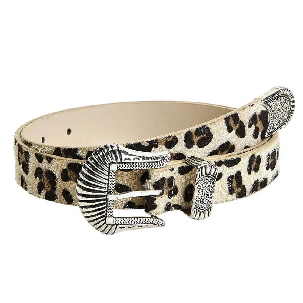 Y2K Leopard Cowboy Belt — view 2 Y2K Leopard Cowboy Belt — view 2