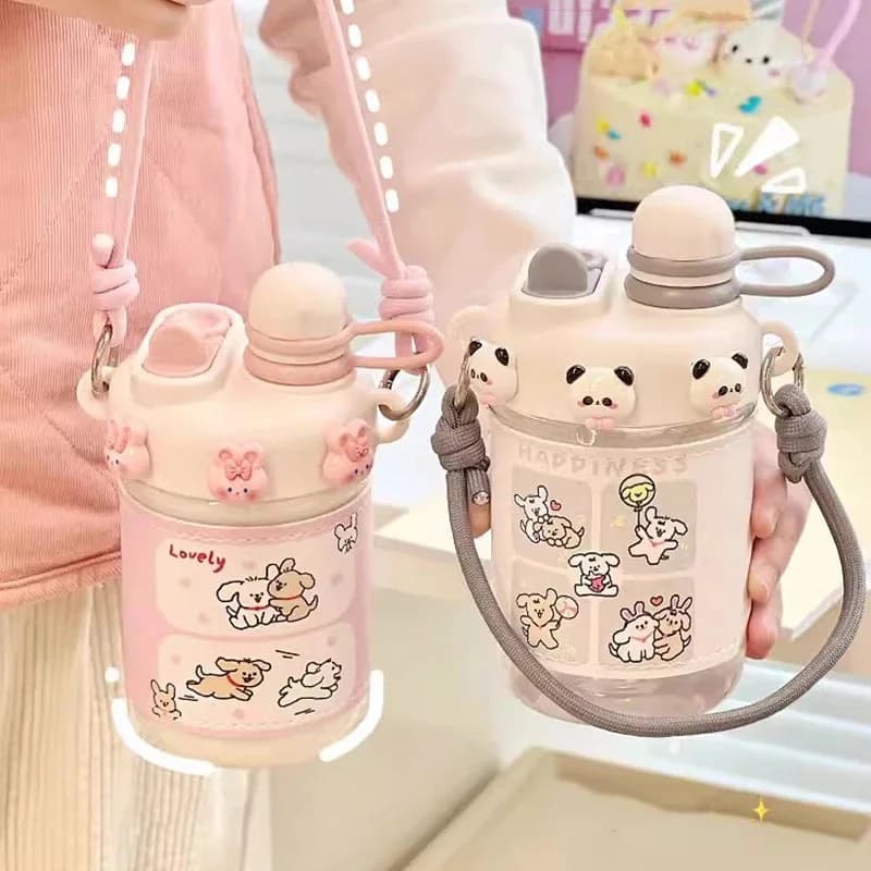 Kawaii Animal Cuties Water Bottle — view 1 Kawaii Animal Cuties Water Bottle — view 1