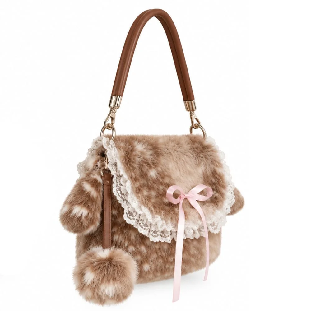 Forest Fawn Fluffy Shoulder Bag — view 2 Forest Fawn Fluffy Shoulder Bag — view 2