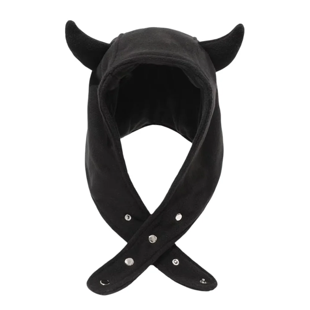 Devil Horns Hood Hat — view 2 Devil Horns Hood Hat — view 2