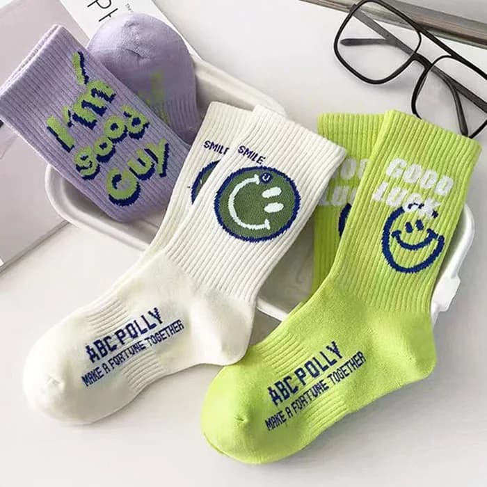 Smiley Face 3 Pack Socks — view 2 Smiley Face 3 Pack Socks — view 2