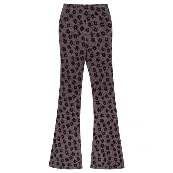 Indie Aesthetic Floral Flare Trousers — view 1 Indie Aesthetic Floral Flare Trousers — view 1