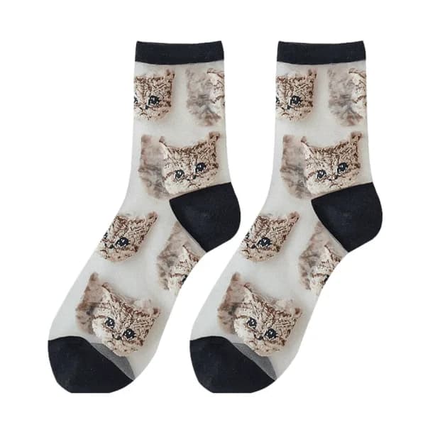 Sad Kitty Socks — view 1 Sad Kitty Socks — view 1