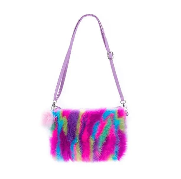 Plushy Rainbow Handbag — view 1 Plushy Rainbow Handbag — view 1