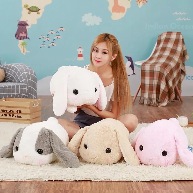 Kawaii Floppy Bunny Plushie — view 1 Kawaii Floppy Bunny Plushie — view 1