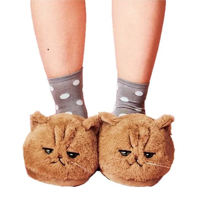 Kitten Slippers — view 2 Kitten Slippers — view 2