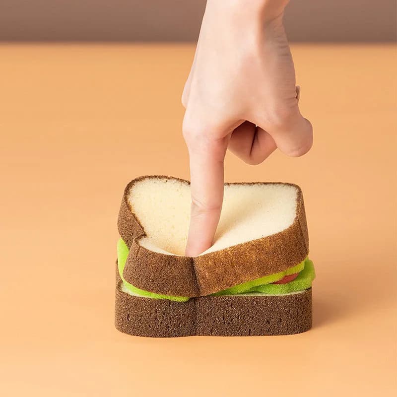 Cute Toast Dishwashing Sponge — view 2 Cute Toast Dishwashing Sponge — view 2