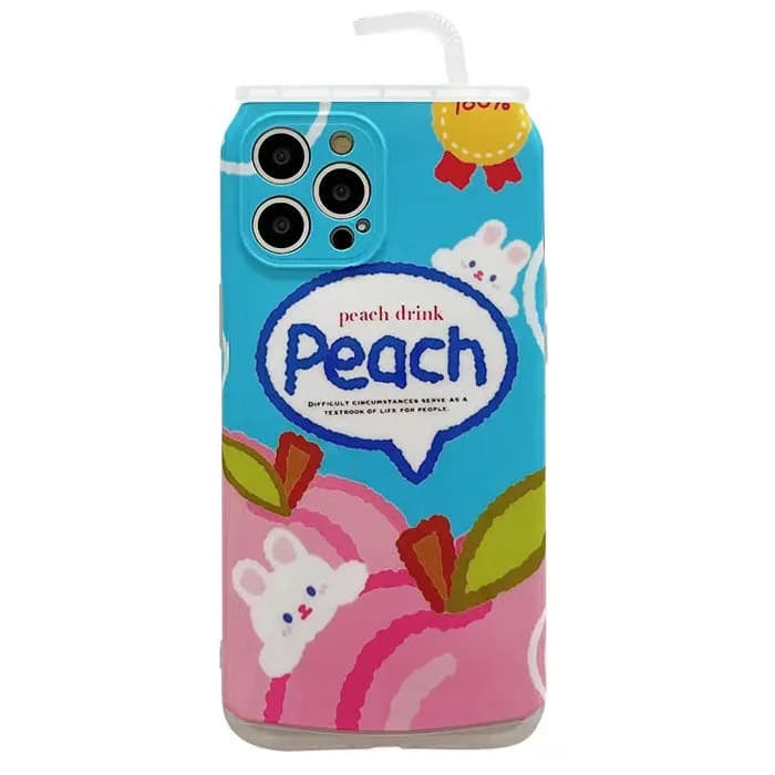 Peach Drink iPhone Case — view 1 Peach Drink iPhone Case — view 1
