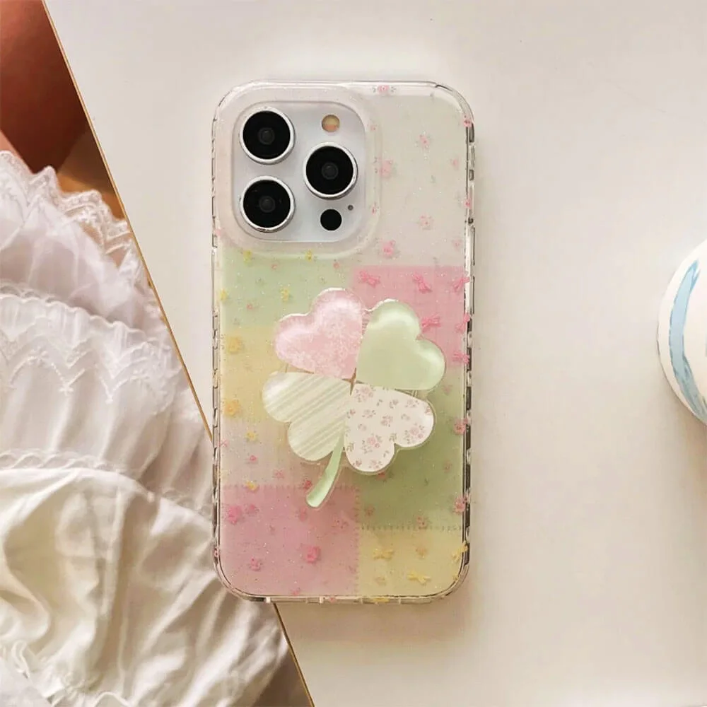 Sweetheart Lucky Clover Phone Holder — view 2 Sweetheart Lucky Clover Phone Holder — view 2