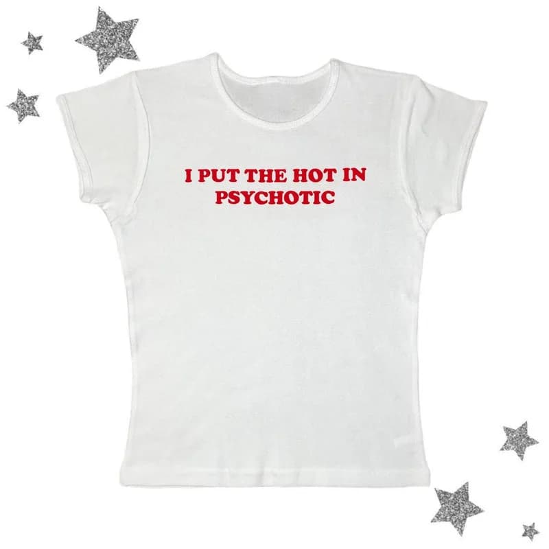 Psychotic Cropped Tee — view 1 Psychotic Cropped Tee — view 1
