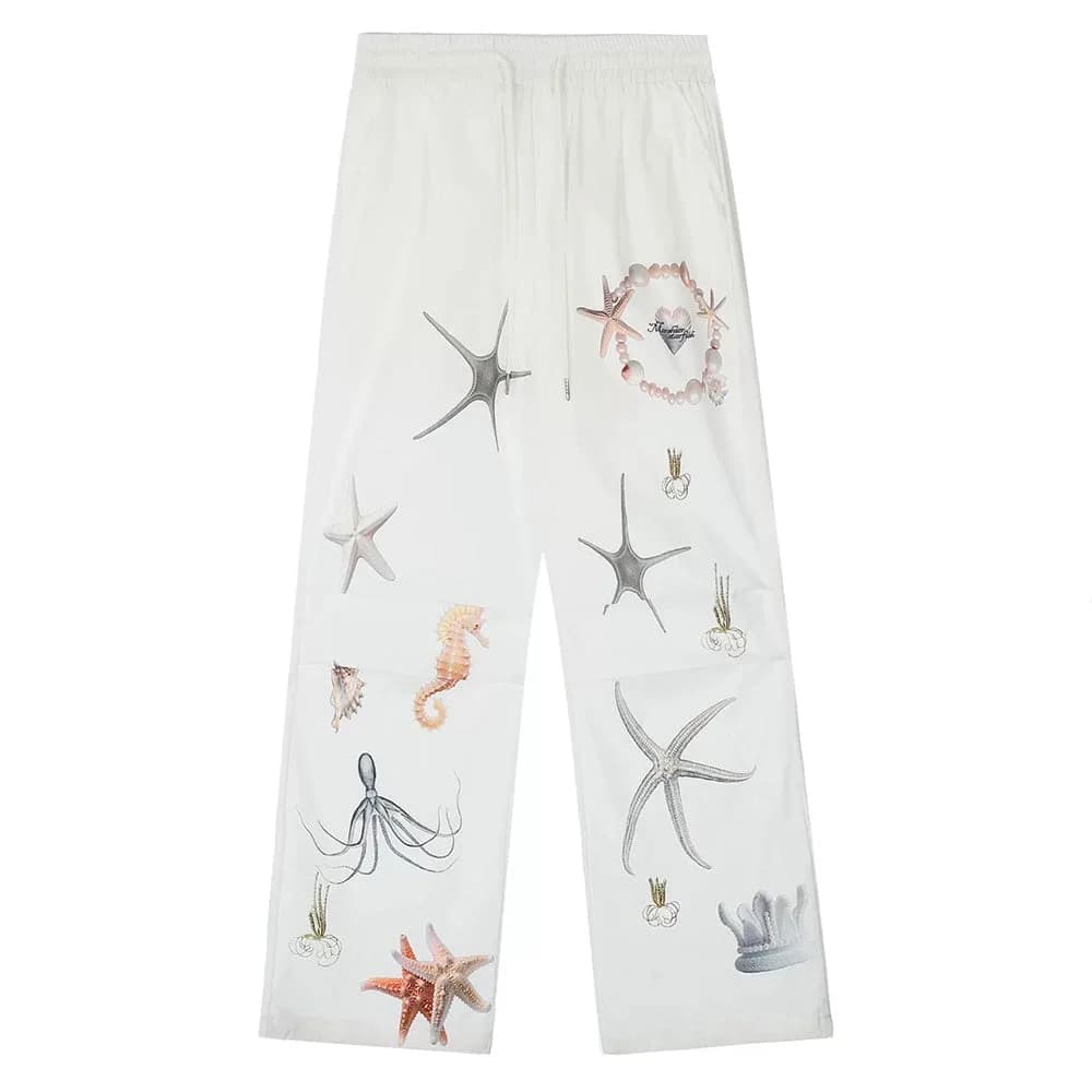 Mermaid Aesthetic Wide-Leg Trousers — view 2 Mermaid Aesthetic Wide-Leg Trousers — view 2