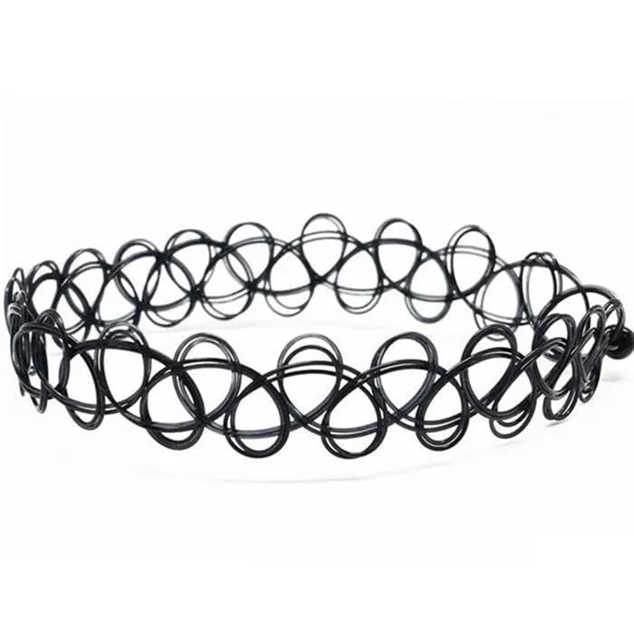 90s Y2K Stretchy Tattoo Choker — view 1 90s Y2K Stretchy Tattoo Choker — view 1